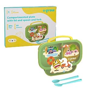 Set de recipiente alimentare U-Grow compartimentată 3in1