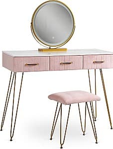 Туалетный столик (трюмо) Mebel Elite Sandy Розовый/Золотистый