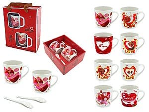 Set pentru ceai si cafea Sf.Valentine Love 2 buc. 210ml