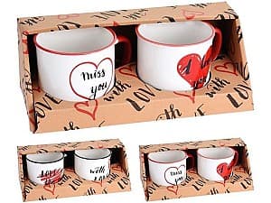 Set pentru ceai si cafea Sf.Valentine Love 2 buc. 200ml
