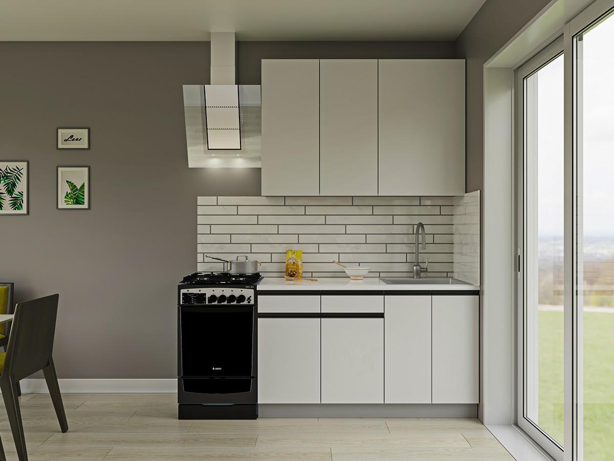 Кухонный гарнитур Confort-NV Альфа 1.4 м Нимфея Альба