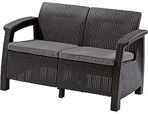 Canapea pentru gradina Keter Corfu II Love Seat Graphite(Grafit)/Gray(Gri)