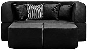 Canapea transformabila Edka Vega 180x200x40 cm M37 Negru