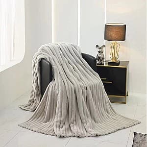 Cuvertura Relaxe Home Striped Fleece 200x230 cm Light Grey