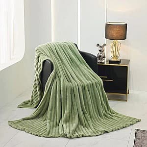 Cuvertura Relaxe Home Striped Fleece 200x230 cm Green