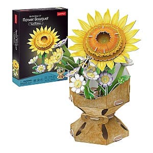 3D Puzzle CubicFun Buchet de floarea-soarelui