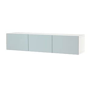 Tumba pentru televizor IKEA Besta white/Selsviken light gray-blue