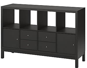 Comoda IKEA Kallax 147x94 Negru/Maro