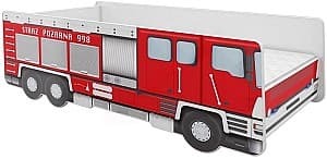 Детская кровать Acma Meble VI/Fire Truck 70x140 матрас 6см Красный