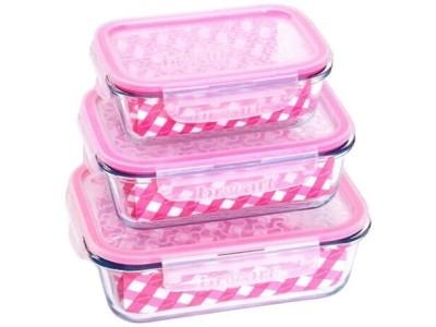 Set de recipiente alimentare BORART 3 boxe cu capac
