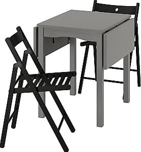 Set de masa si scaune IKEA Hauga/Frosvi 55/82/109x74 1+2 Gri/Negru