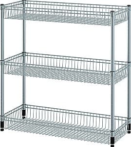 Etajera IKEA Omar cu 3 cosuri/galvanizat 92x36x94 Inox