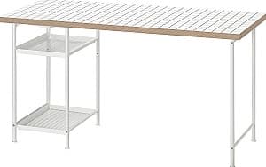 Masa pentru calculator IKEA Lagkapten/Spand 2 rafturi 140x60 Alb/Antracit