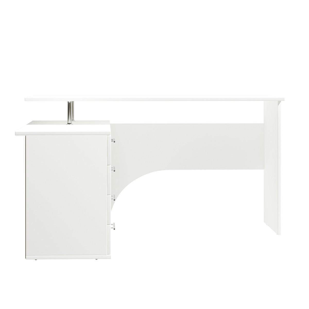 Masa de birou Fabrik Home SK-01 Frasin Alb Stanga