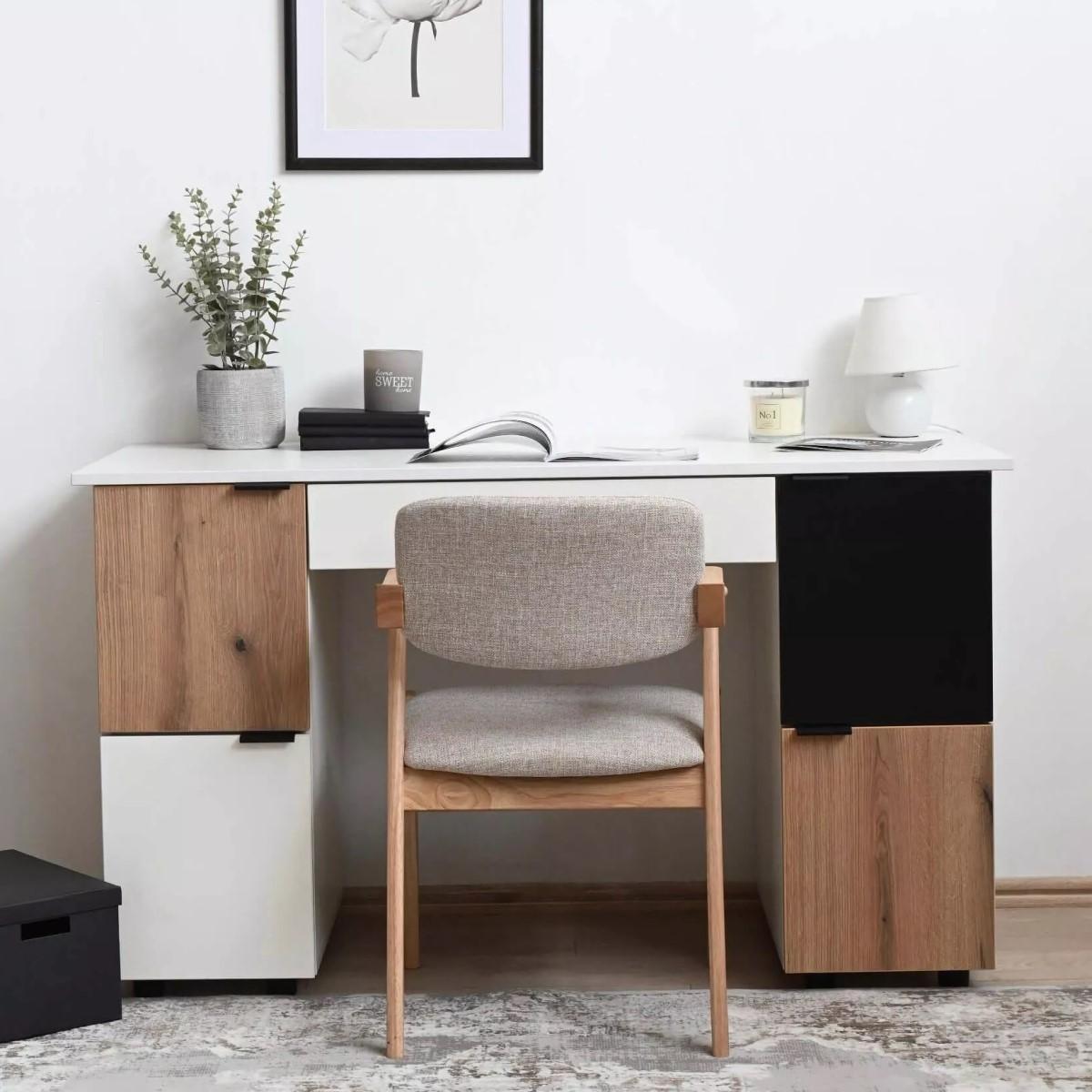 Письменный стол Fabrik Home Mateo Белый Ясень/Дуб Эвок(Бежевый)