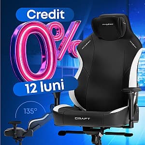 Fotoliu gaming DXRACER CRAFT-23-L-NW-X1 Black/White