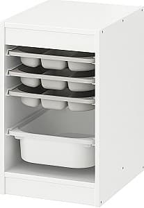 Etajera IKEA Trofast 3 organizatori/container 34x44x56 Alb/Gri