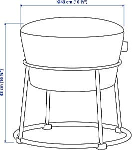 Bancheta IKEA Emmislov/Vissle Gri Inchis