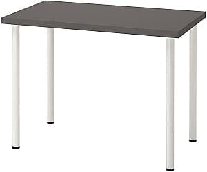 Офисный стол IKEA Linnmon/Adils 100x60 Темно-серый/Белый