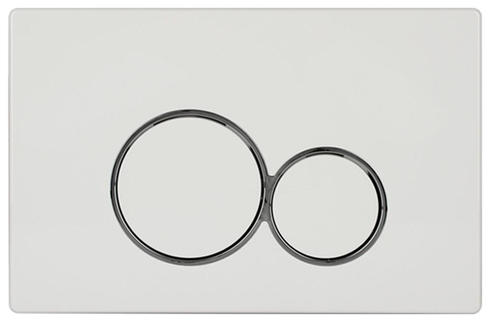 Buton de scurgere NOMI 097-E Alb Lucios