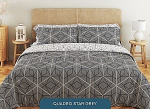 Lenjerie de pat TEP Soft Dreams 200x220 cm Quadro Star grey