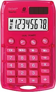 Calculator de masa Rebell Starlet, 8 cifre, 113x67 mm, 504821, roz