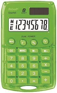 Calculator de masa Rebell Starlet, 8 cifre, 113x67 mm, 504791, verde