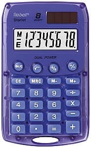 Calculator de masa Rebell Starlet, 8 cifre, 113x67 mm, 504760, Violet