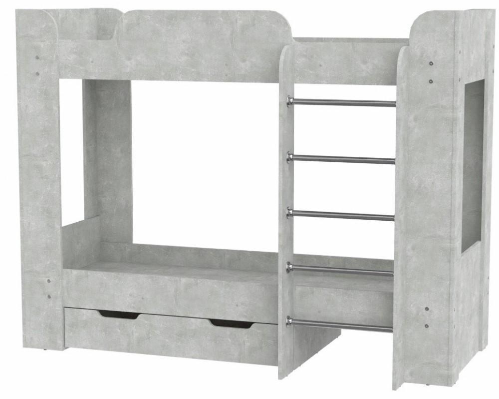 Pat copii KompaniT Twix-2 70x190 Atelie Deschis (Gri)