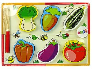 Set de bucatarie pentru papusi LeanToys legume (10349)