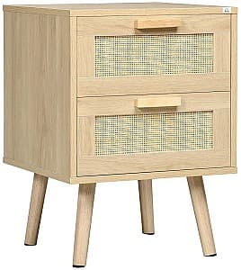 Noptiera HomCom 831-664V00ND 40x56cm Stejar Natural (Bej)