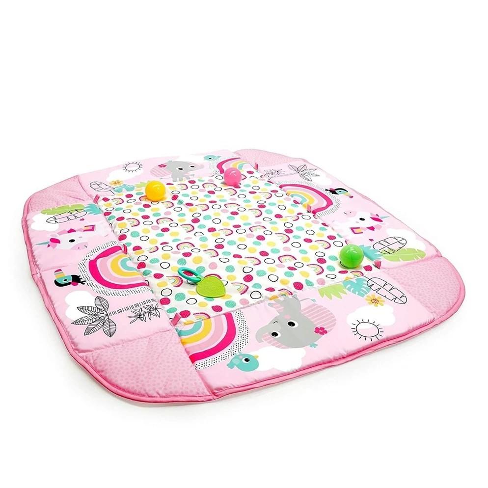 Covoras de joaca copii Bright Starts Gym & Ball Pit Rainbow Tropics 5in1