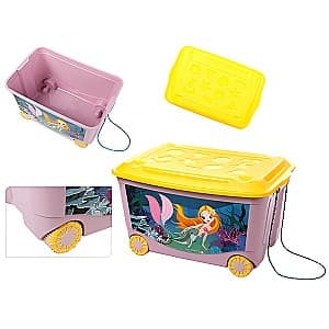 Cos pentru jucarii Bytplast 45l, 58X39X33cm, roză, cu roti