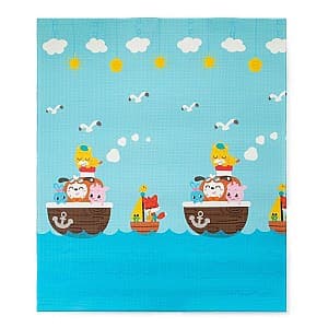 Covoras de joaca copii Petite&Mars Joy Max Giraffe cu doua fete