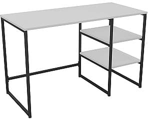 Masa de birou Art Metal Furniture Jet Alb/Negru