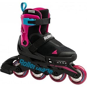 Role copii Rollerblade  MICROBLADE FREE Nero/Rosa