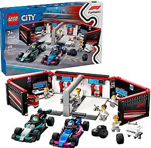 Constructor LEGO City F1 Garage masini Mercedes-AMG si Alpine