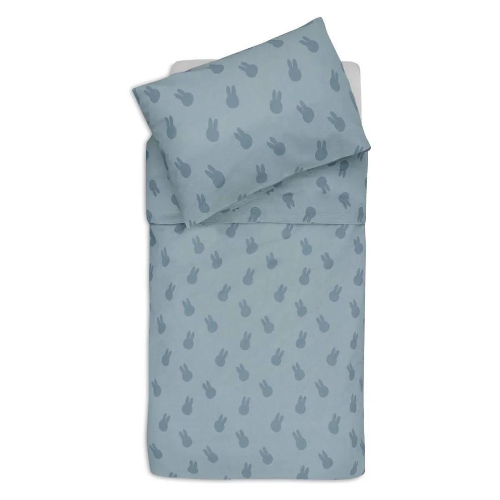 Lenjerie de pat Jollein Miffy Shadow Sea Green
