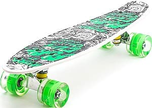 Skateboard New World YB-103 Graffiti Green