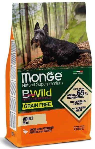 Сухой корм для собак Monge BWILD GF MINI ADULT Duck/Potatoes 2.5kg