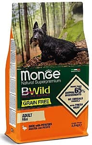 Сухой корм для собак Monge BWILD GF MINI ADULT Duck/Potatoes 2.5kg