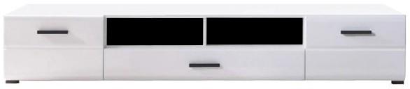 Тумба под телевизор Yasen Вушер RTV2D1S Нимфея Белый/Белый Глянец