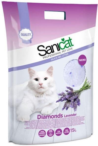 Asternut pentru litiere Sanicat DIAMONDS LAVANDA 15L