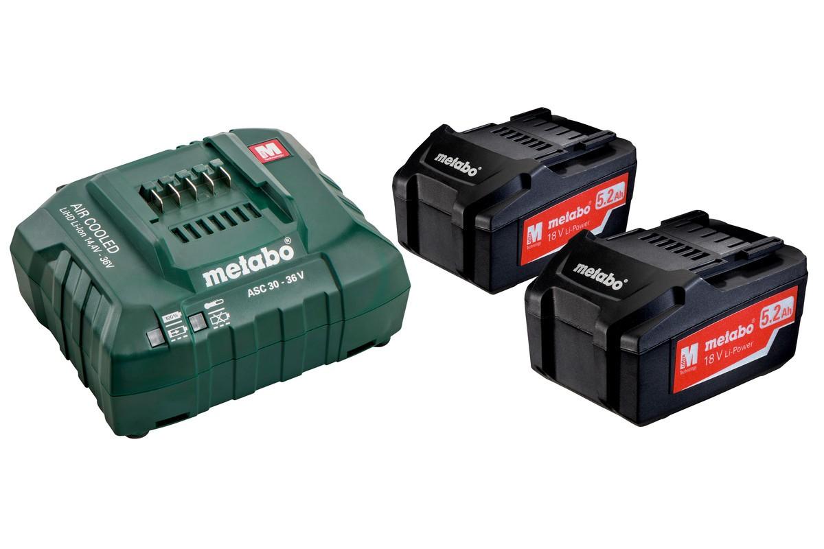 Acumulator scule electrice METABO Li-ion 2x5.2 Ah + ASC 30-36V (685051000)