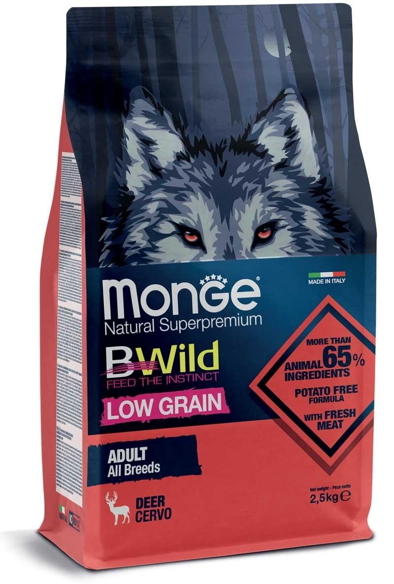 Hrana uscata pentru caini Monge BWILD LG ADULT Deer 2.5kg