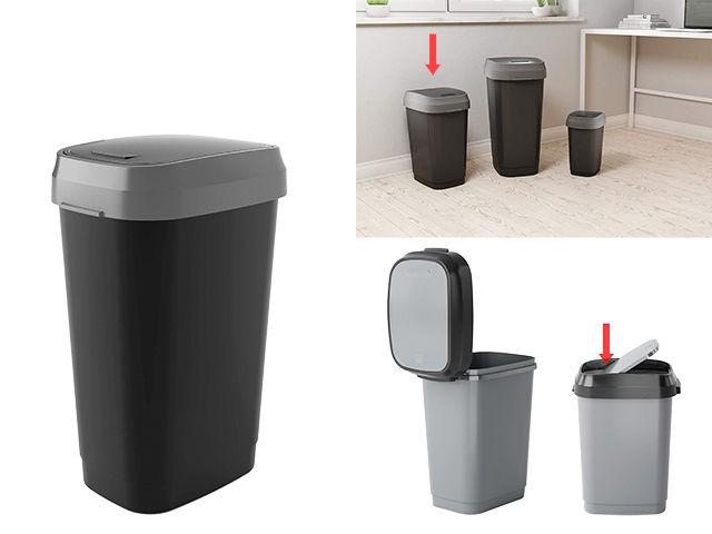 Cos de gunoi KIS cu capac batant 25l negru