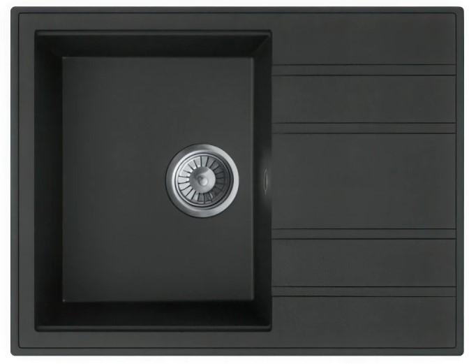 Кухонная мойка Milo MET.G.1DKO.BU-A Graphite Rock