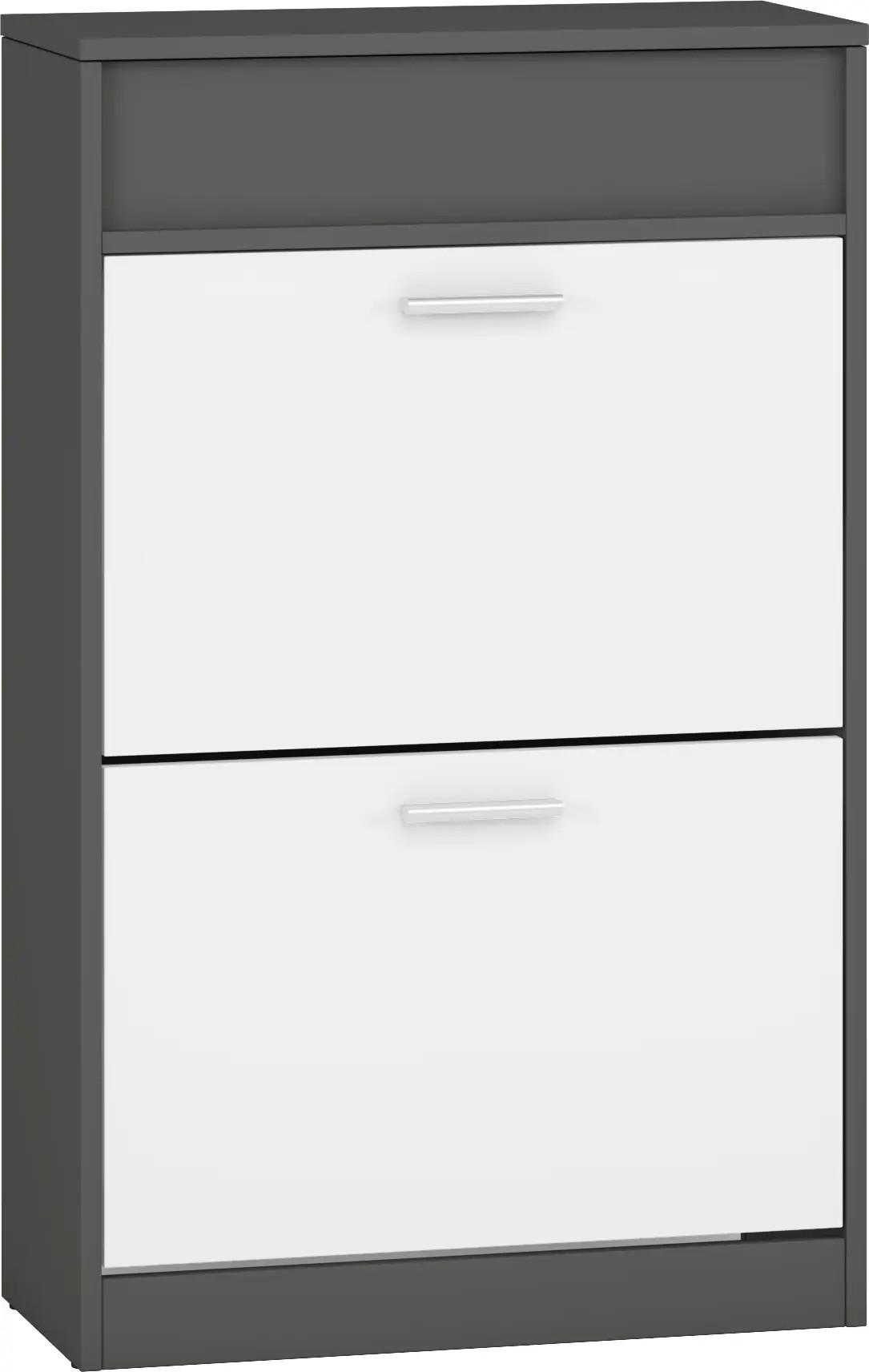 Обувница MG-Plus Sydney Графит(Серый)/Белый