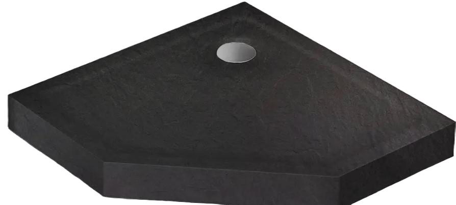 Cadita de dus New Trendy Mild Stone Pentagonal Black B-0561