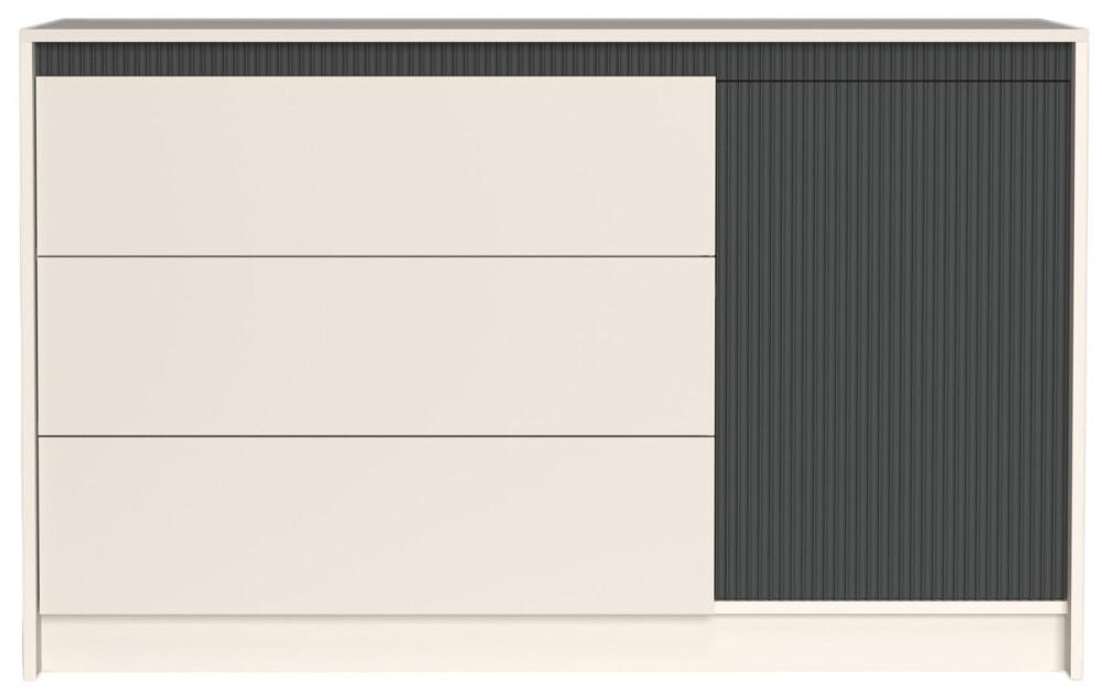 Комод Yasen Монако KOM1D3S Кашемир (Бежевый) / Элегантный Серый Софттач
